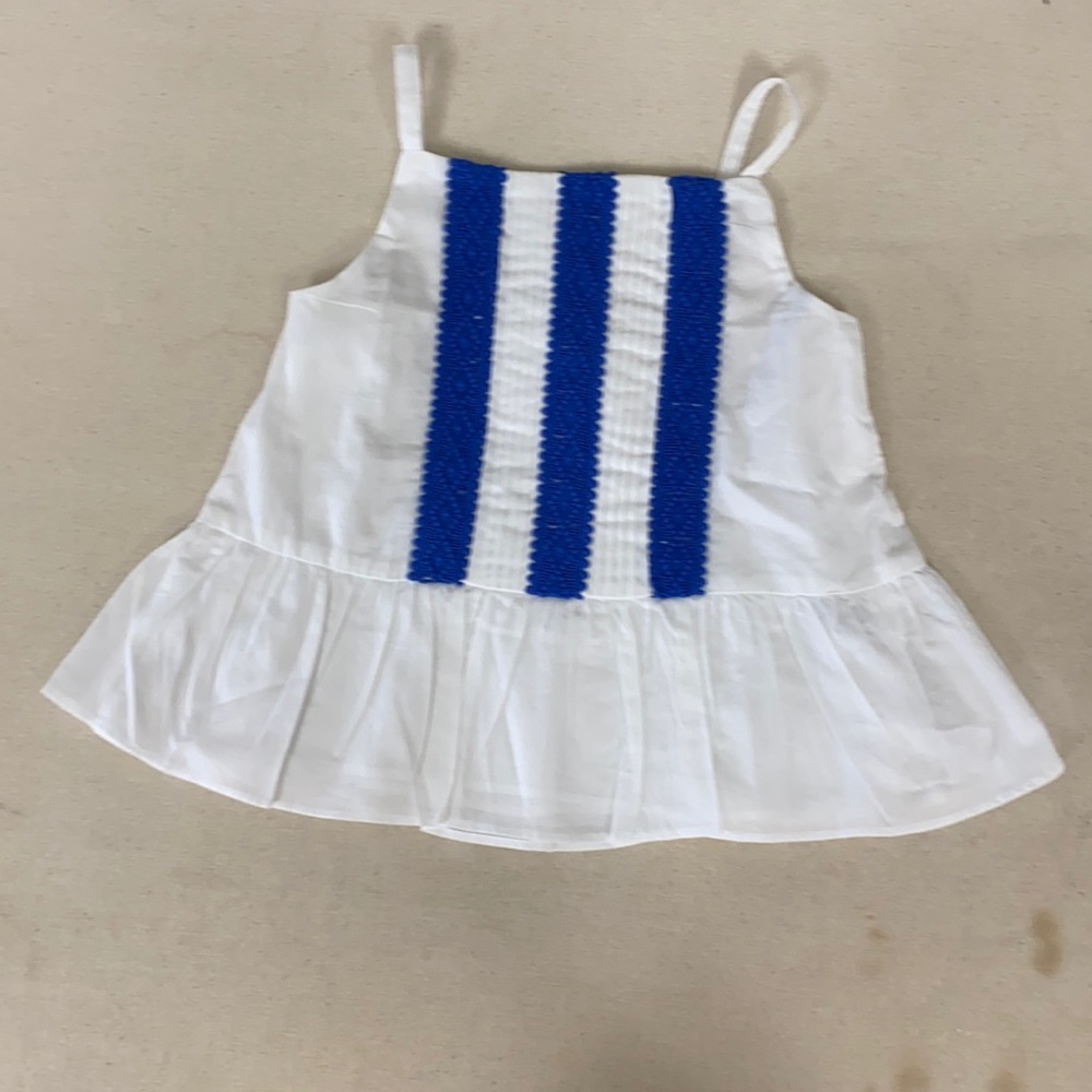 Janie and Jack ruffle bottom strap Top